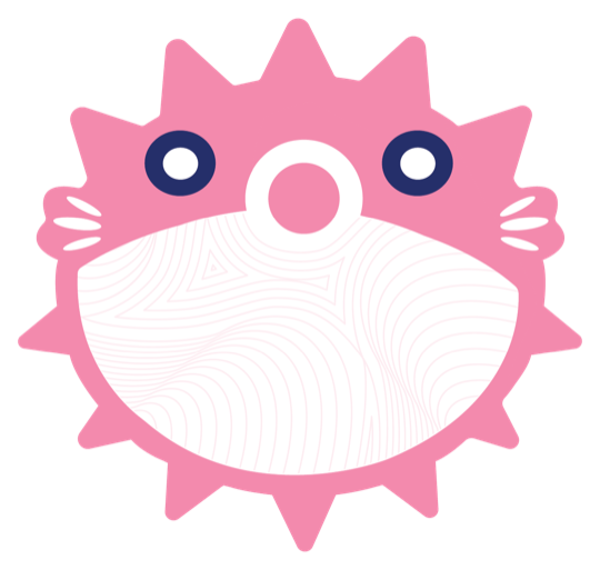 Fugu-kun, the Dojo pufferfish